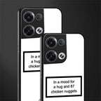 87 chicken nuggets white edition back phone cover | glass case for oppo reno 8