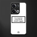 87 chicken nuggets white edition back phone cover | glass case for oppo reno 8