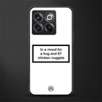 87 chicken nuggets white edition back phone cover | glass case for oneplus 10t