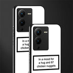 87 chicken nuggets white edition back phone cover | glass case for vivo v25 pro 5g