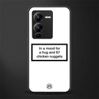 87 chicken nuggets white edition back phone cover | glass case for vivo v25 pro 5g