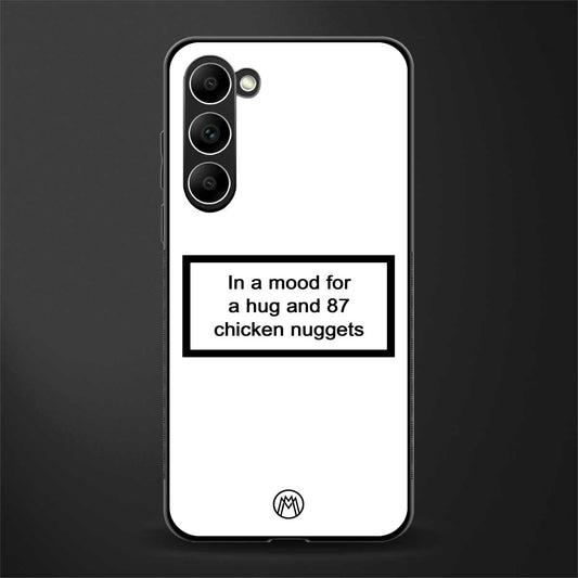 87 chicken nuggets white edition glass case for phone case | glass case for samsung galaxy s23 plus