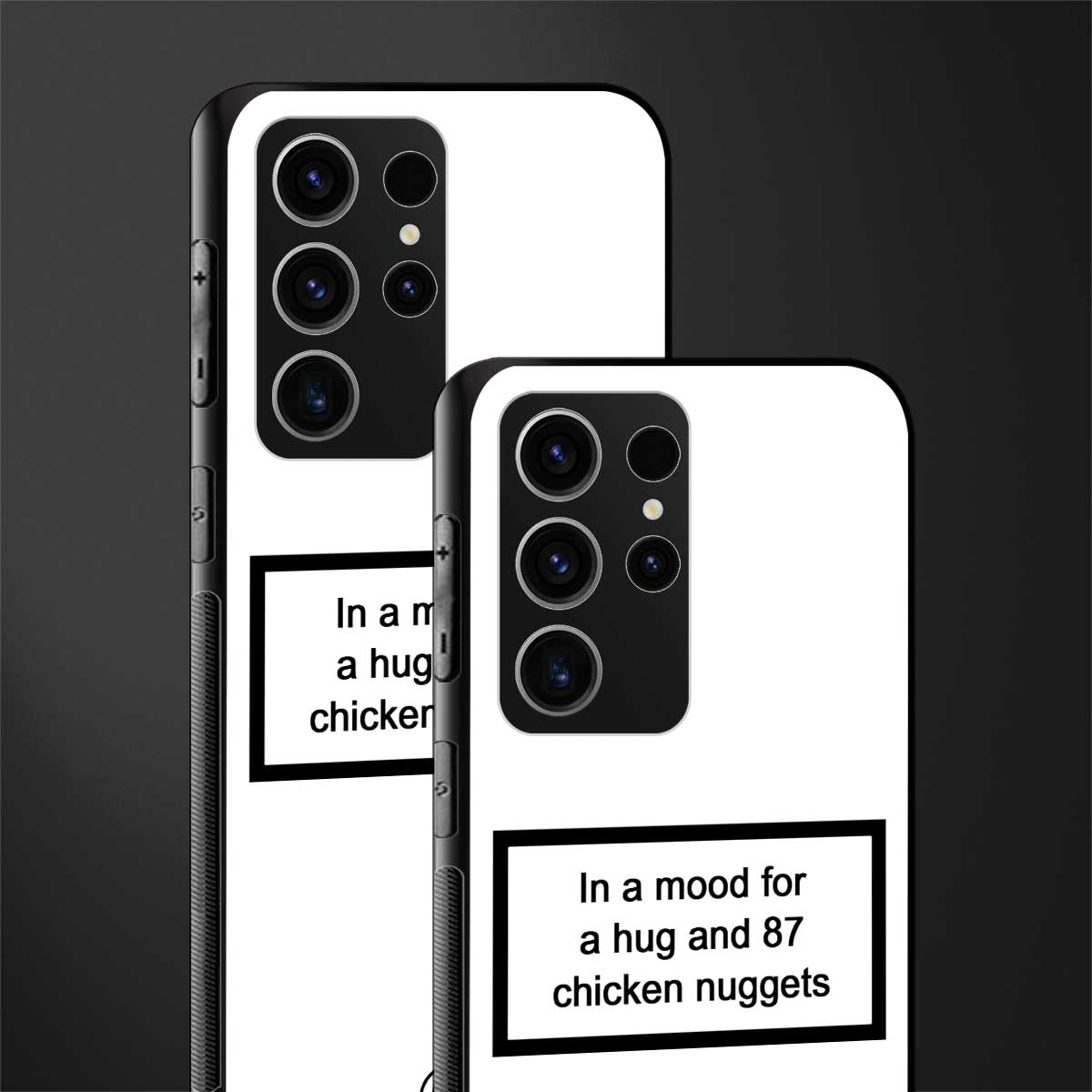 87 chicken nuggets white edition glass case for phone case | glass case for samsung galaxy s23 ultra