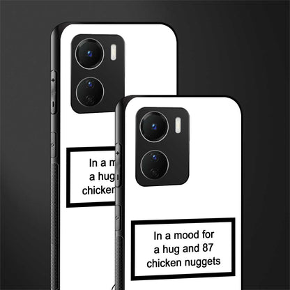 87 chicken nuggets white edition back phone cover | glass case for vivo y16