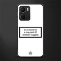 87 chicken nuggets white edition back phone cover | glass case for vivo y16