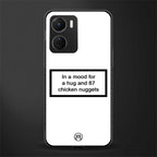 87 chicken nuggets white edition back phone cover | glass case for vivo y16