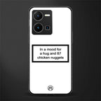 87 chicken nuggets white edition back phone cover | glass case for vivo y35 4g