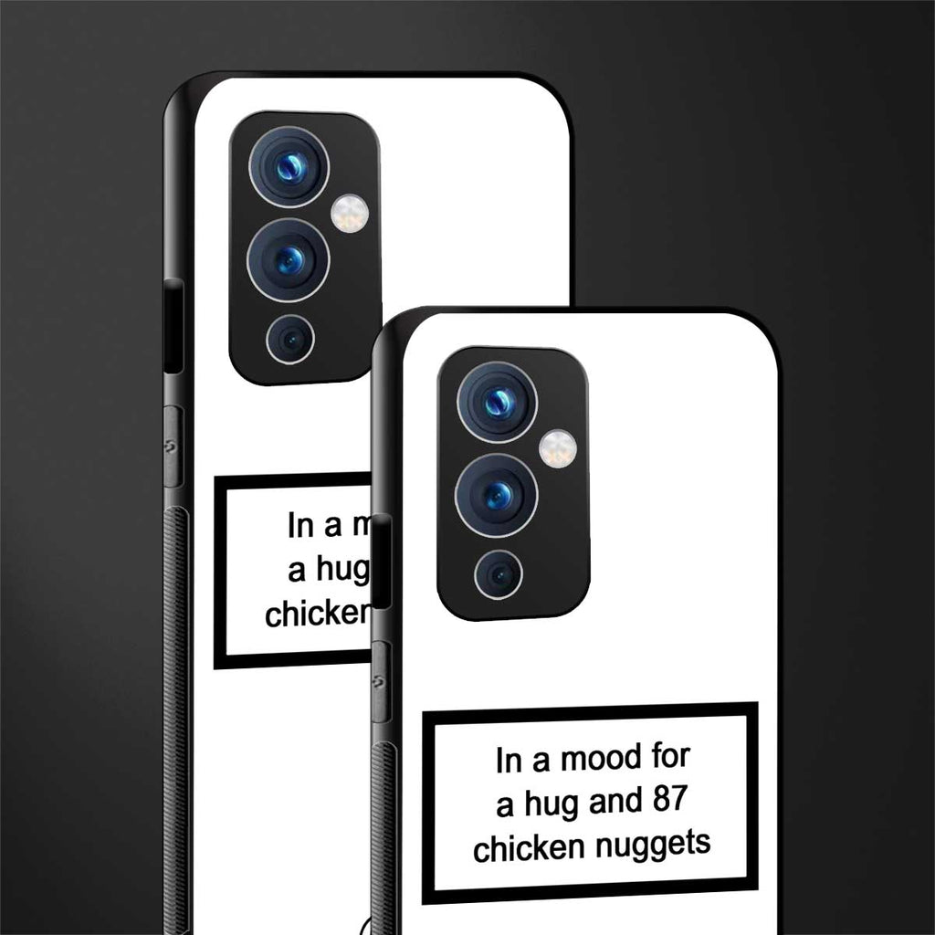 87 chicken nuggets white edition back phone cover | glass case for oneplus 9