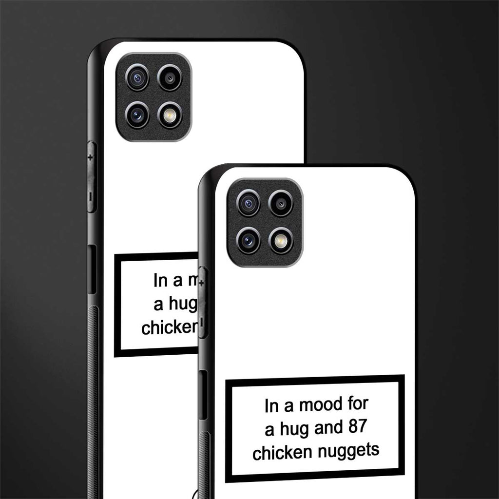 87 chicken nuggets white edition back phone cover | glass case for samsung galaxy f42