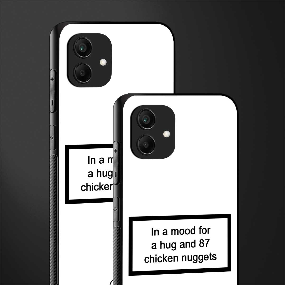87 chicken nuggets white edition back phone cover | glass case for samsung galaxy a04