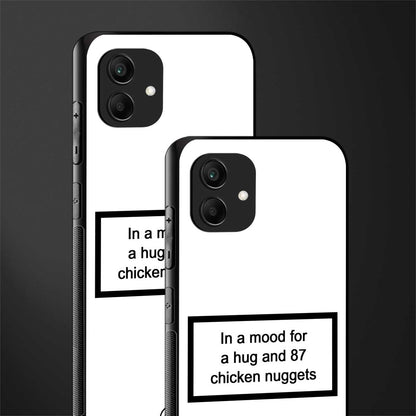 87 chicken nuggets white edition back phone cover | glass case for samsung galaxy a04