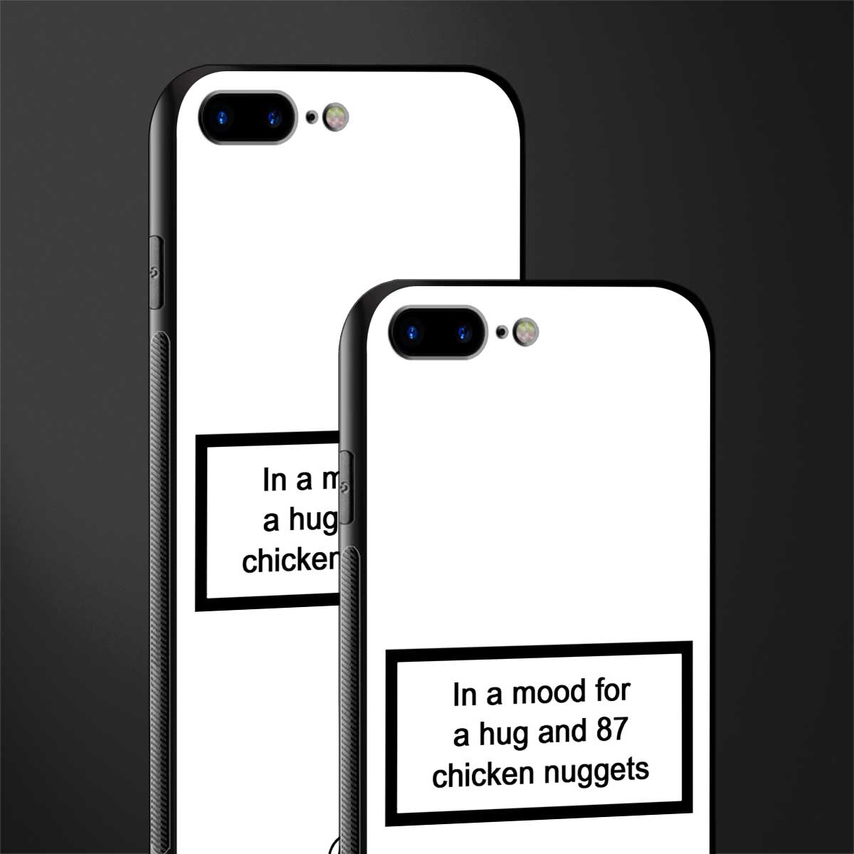 87 chicken nuggets white edition glass case for iphone 7 plus image-2