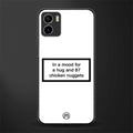 87 chicken nuggets white edition back phone cover | glass case for vivo y72