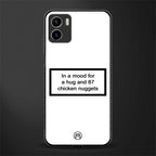 87 chicken nuggets white edition back phone cover | glass case for vivo y72