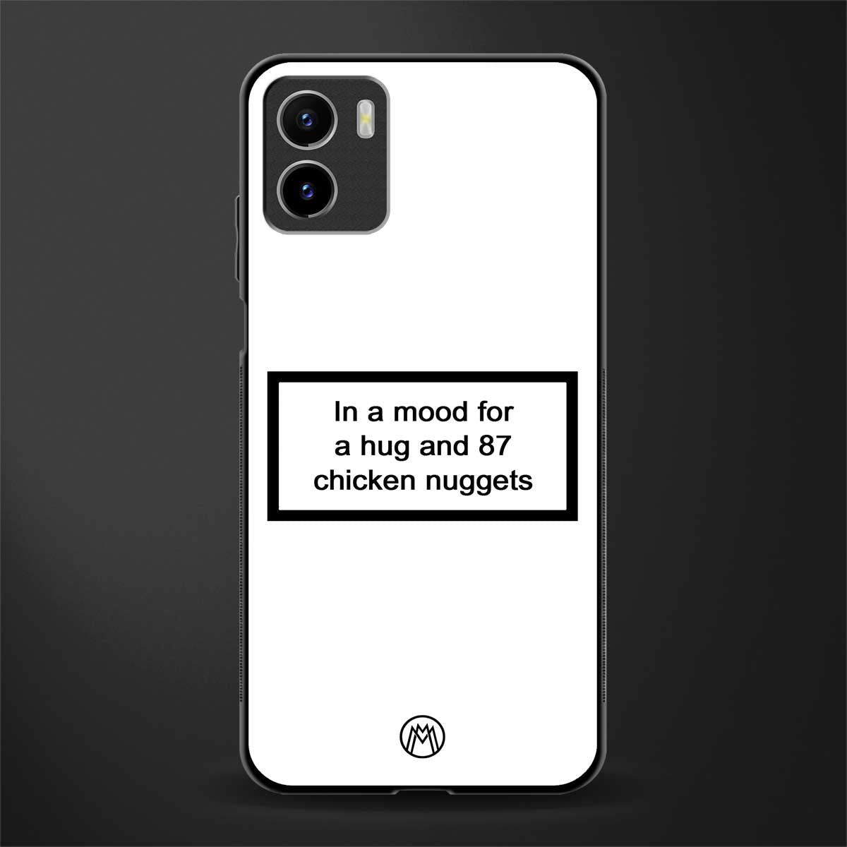 87 chicken nuggets white edition back phone cover | glass case for vivo y72