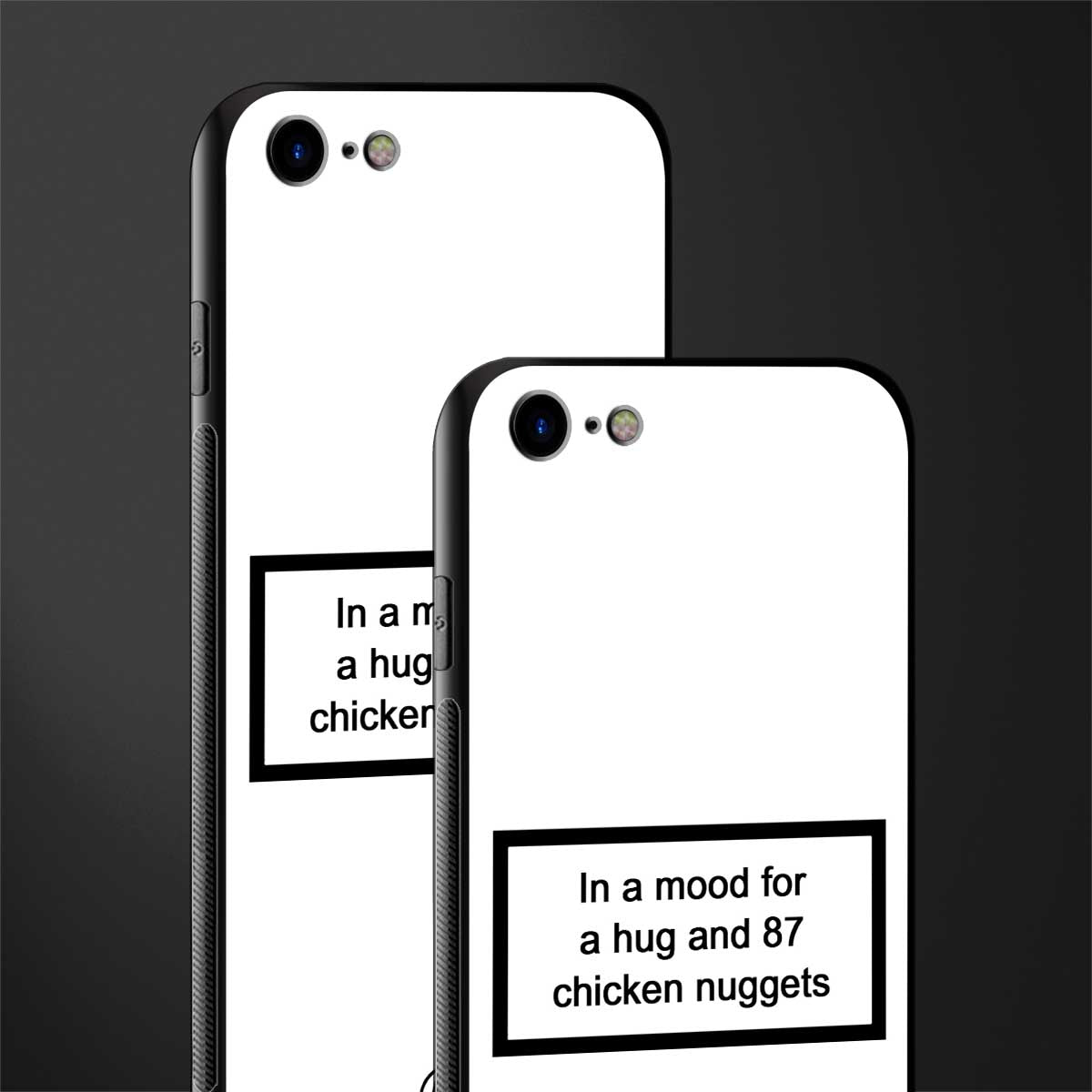 87 chicken nuggets white edition glass case for iphone se 2020 image-2