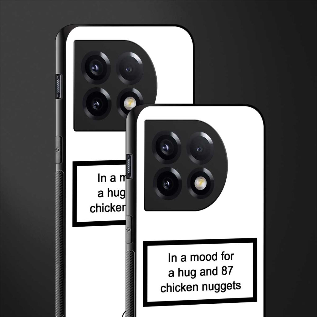 87 chicken nuggets white edition back phone cover | glass case for oneplus 11