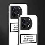 87 chicken nuggets white edition back phone cover | glass case for oneplus 11