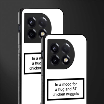 87 chicken nuggets white edition back phone cover | glass case for oneplus 11