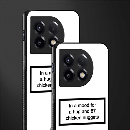 87 chicken nuggets white edition back phone cover | glass case for oneplus 11