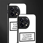 87 chicken nuggets white edition back phone cover | glass case for oneplus 11r