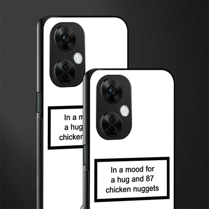 87 chicken nuggets white edition back phone cover | glass case for oneplus nord ce 3 lite