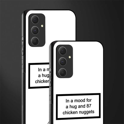 87 chicken nuggets white edition back phone cover | glass case for samsung galaxy a54 5g