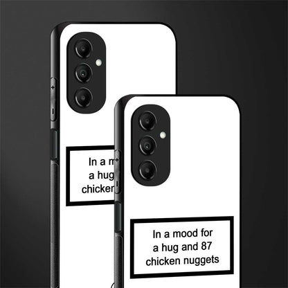 87 chicken nuggets white edition back phone cover | glass case for samsung galaxy a14 5g