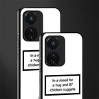 87 chicken nuggets white edition back phone cover | glass case for vivo t1 44w 4g
