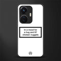 87 chicken nuggets white edition back phone cover | glass case for vivo t1 44w 4g