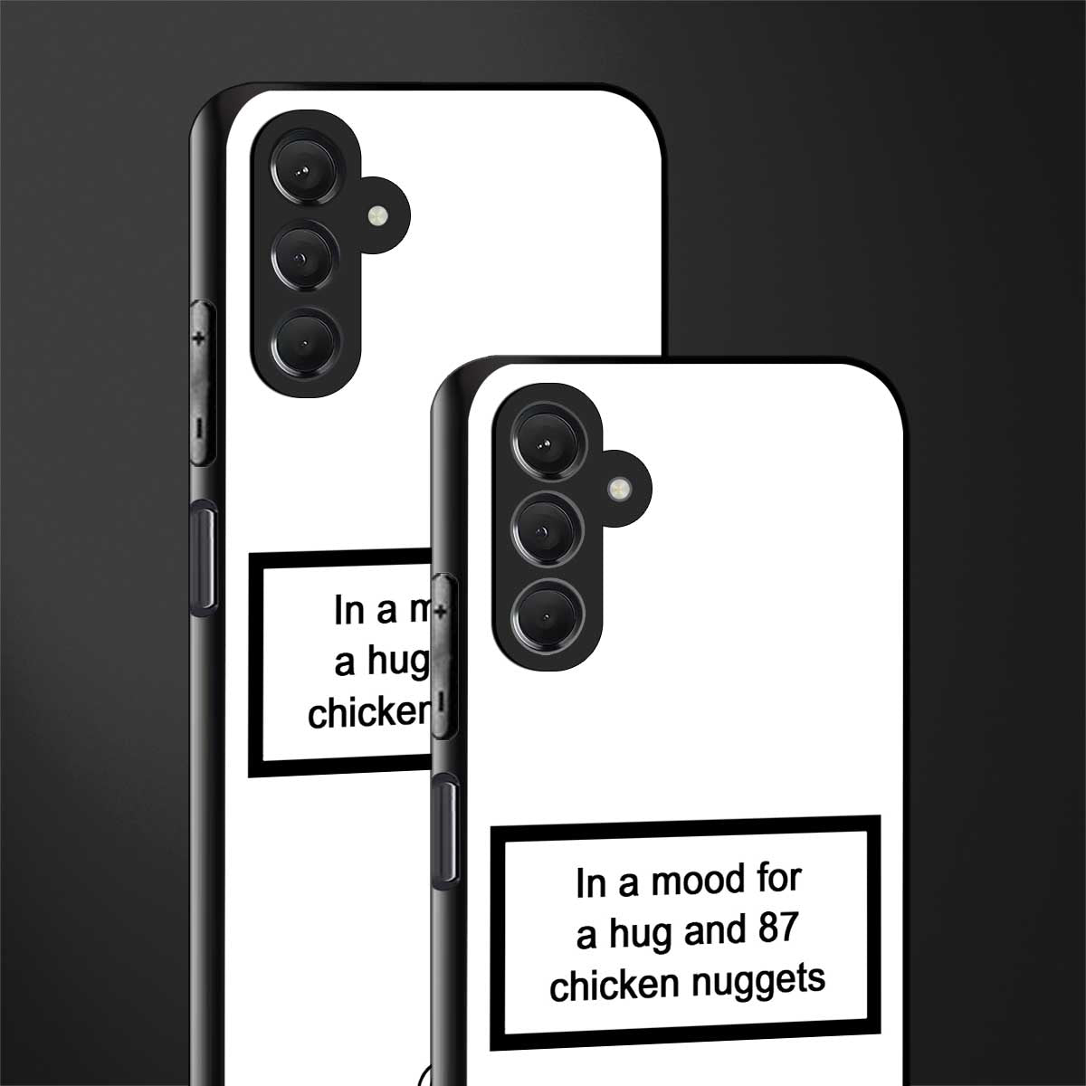 87 chicken nuggets white edition back phone cover | glass case for samsun galaxy a24 4g