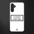 87 chicken nuggets white edition back phone cover | glass case for samsun galaxy a24 4g