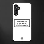 87 chicken nuggets white edition back phone cover | glass case for samsun galaxy a24 4g