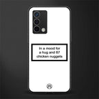 87 chicken nuggets white edition back phone cover | glass case for oppo a74 4g