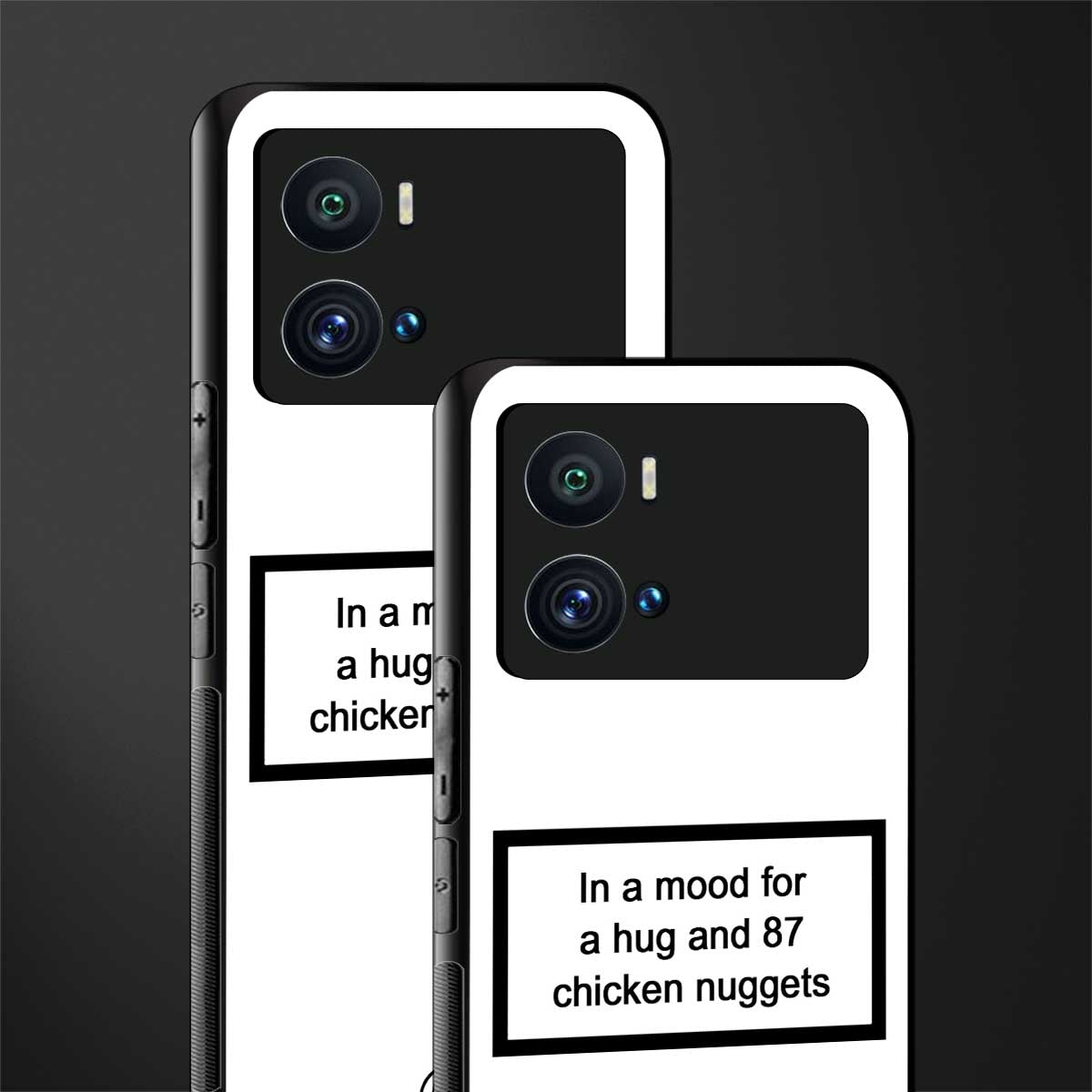 87 chicken nuggets white edition back phone cover | glass case for iQOO 9 Pro
