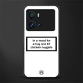 87 chicken nuggets white edition back phone cover | glass case for iQOO 9 Pro