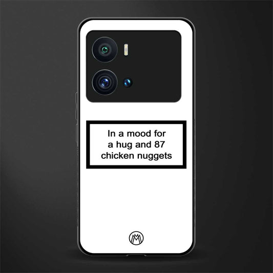87 chicken nuggets white edition back phone cover | glass case for iQOO 9 Pro