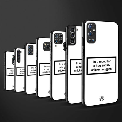 87 chicken nuggets white edition glass case for redmi 8a image-3