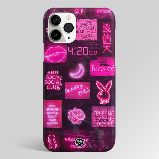 Black Pink Aesthetic Collage Matte Case Phone Cover