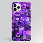 Purple Collage Aesthetic Matte Case Phone Cover