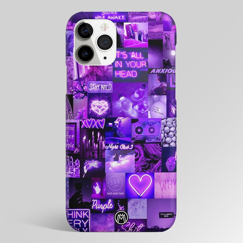 Purple Collage Aesthetic Matte Case Phone Cover