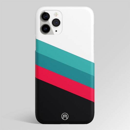 White Green Red Pattern Stripes Matte Case Phone Cover