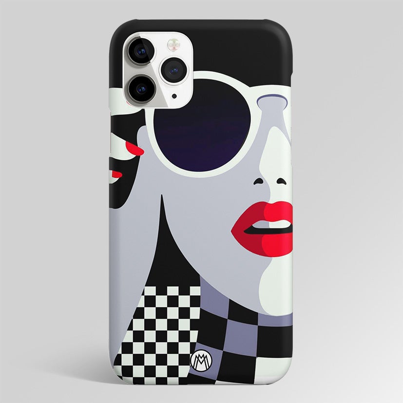 Black And White Attitude Queen Matte Case Phone Cover