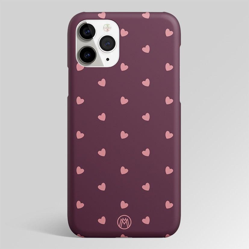 Hearty Hearts Mauve Edition Matte Case Phone Cover