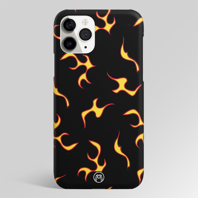Lil Flames On Black Matte Case Phone Cover