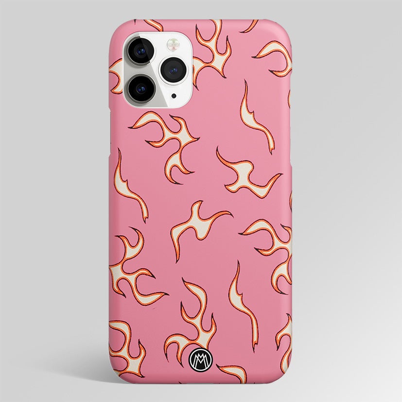 Lil Flames On Pink Matte Case Phone Cover