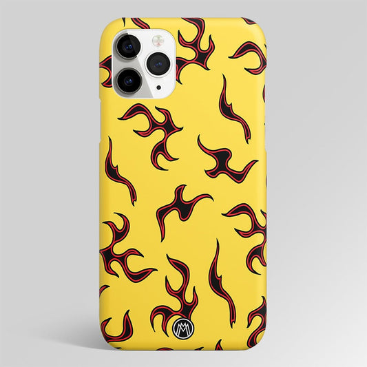Lil Flames On Yellow Matte Case Phone Cover