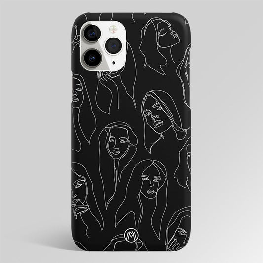 Many Faces Black Matte Case Phone Cover