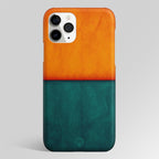 Orange/Green Pattern Matte Case Phone Cover
