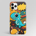 Emerald Green Dinosaur Matte Case Phone Cover